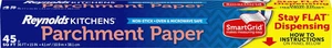 Reynolds Kitchens Stay Flat Parchment Paper Roll with SmartGrid, 45sq ft Reynolds Kitchens Stay Flat Parchment Paper Roll with SmartGrid, 45sq ft