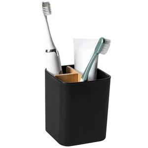 Bamboo Toothbrush Holder for Bathrooms Toothpaste Organizer - Black Bamboo Toothbrush Holder for Bathrooms Toothpaste Organizer - Black
