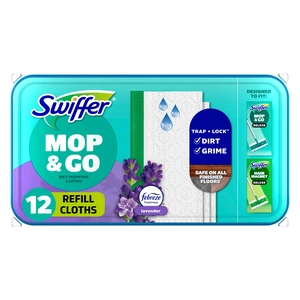 Swiffer Mop & Go, Wet Pads Refill, Floor Cleaner, Cleaning Cloths, Lavender, 12 Count Swiffer Mop & Go, Wet Pads Refill, Floor Cleaner, Cleaning Cloths, Lavender, 12 Count