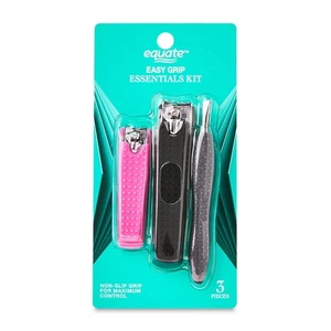 Equate Easy-Grip Essentials Nail Care Kit, 3 Pieces Equate Easy-Grip Essentials Nail Care Kit, 3 Pieces