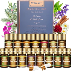 Essential Oils Set - Top 15 Scents for Diffuser, Humidifier, Skin Care, Aromatherapy, Massage, Candle & Soap Making - Fragrance Gift Set (5ml) Essential Oils Set - Top 15 Scents for Diffuser, Humidifier, Skin Care, Aromatherapy, Massage, Candle & Soap Making - Fragrance Gift Set (5ml)