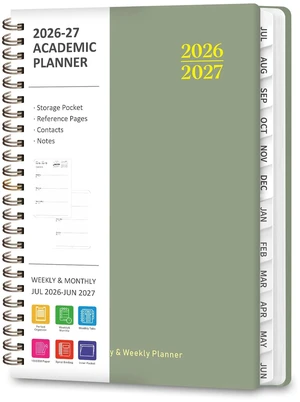 Planner 2026-2027, Weekly and Monthly Calendar Planner, JUL 2026 - JUN 2027 Planner 2026-2027, Weekly and Monthly Calendar Planner, JUL 2026 - JUN 2027