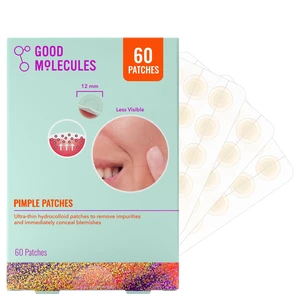 Good Molecules Pimple Patches, Hydrocolloid Patches for Face, 60 Count Good Molecules Pimple Patches, Hydrocolloid Patches for Face, 60 Count