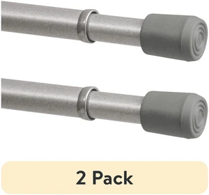 (2 pack) Mainstays Adjustable Spring Tension Curtain Rod, 7/16 in, 18-28 in, Chrome (2 pack) Mainstays Adjustable Spring Tension Curtain Rod, 7/16 in, 18-28 in, Chrome