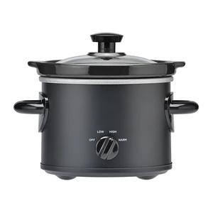 Mainstays 2 Quart Round Slow Cooker, with Matte Black Finish and Glass Lid Mainstays 2 Quart Round Slow Cooker, with Matte Black Finish and Glass Lid