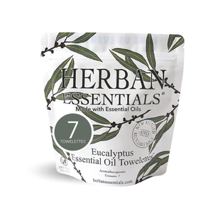 Herban Essentials Eucalyptus Wipes and Towelettes, Essential Oil, 7 Count Herban Essentials Eucalyptus Wipes and Towelettes, Essential Oil, 7 Count