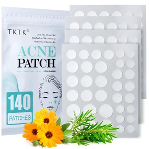 TKTK Pimple Patch for Face, Hydrocolloid Acne Absorbing Dots, 4 Sizes 140CT TKTK Pimple Patch for Face, Hydrocolloid Acne Absorbing Dots, 4 Sizes 140CT