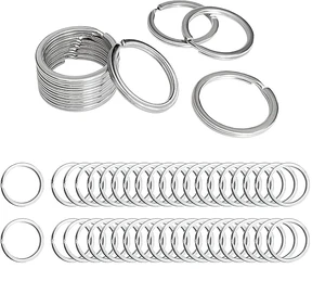 50pcs Flat Key Rings 1 inches Flat Key Rings Metal Keychain Rings Split Keyrings Flat O Ring for Home Car Office Keys Attachment(Silver) 50pcs Flat Key Rings 1 inches Flat Key Rings Metal Keychain Rings Split Keyrings Flat O Ring for Home Car Office Keys Attachment(Silver)