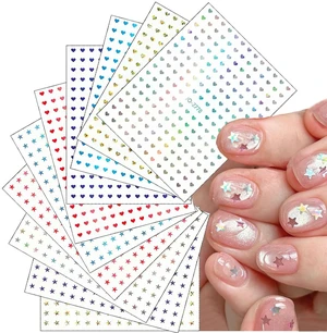 Mini Love Stickers for Nail Art, Little Heart Nail Stickers Little Five-pointed Star Nail Art Decals Mini Heart Star Sticker for Manicure Cup Mobile Phone Greeting Card Decoration Mini Love Stickers for Nail Art, Little Heart Nail Stickers Little Five-pointed Star Nail Art Decals Mini Heart Star Sticker for Manicure Cup Mobile Phone Greeting Card Decoration
