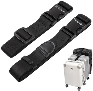 Luggage Straps, Luggage Connector Straps for Suitcases, Travel Belt Accessories 2 Pack,1.25" Endless Leather for Connect Your 3 Luggage Together (1.25" Normal Size) Luggage Straps, Luggage Connector Straps for Suitcases, Travel Belt Accessories 2 Pack,1.25" Endless Leather for Connect Your 3 Luggage Together (1.25" Normal Size)