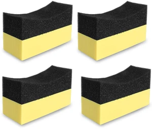 4 Pcs Tire Dressing Applicator Pads Contour Shine Sponge Car Detail 4 Pcs Tire Dressing Applicator Pads Contour Shine Sponge Car Detail