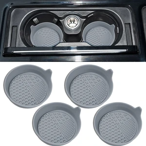 4PCS Car Cup Holder Coaster, Silicone Non-Slip Vehicle Insert Water Bottle Mat, Universal Insulation Drink Cup Pad Decor for SUV/Sedan/Truck, Automotive Interior Accessories (Gray) 4PCS Car Cup Holder Coaster, Silicone Non-Slip Vehicle Insert Water Bottle Mat, Universal Insulation Drink Cup Pad Decor for SUV/Sedan/Truck, Automotive Interior Accessories (Gray)