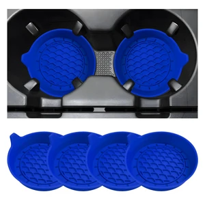 4 PCS Car Cup Holder Coaster, Non-Slip Silicone Auto Mug Mat Shockproof Insert Cup Coaster, Sift-Proof Spill Holder Water Bottle Pad Interior Car Accessories for Women Men (Blue) 4 PCS Car Cup Holder Coaster, Non-Slip Silicone Auto Mug Mat Shockproof Insert Cup Coaster, Sift-Proof Spill Holder Water Bottle Pad Interior Car Accessories for Women Men (Blue)