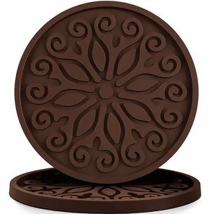 Silicone Coasters for Drinks,Resistant Reusable Drink Coasters-Great Gift for Birthday, Housewarming,Room Decor,Holiday Party (2-Brown) Silicone Coasters for Drinks,Resistant Reusable Drink Coasters-Great Gift for Birthday, Housewarming,Room Decor,Holiday Party (2-Brown)