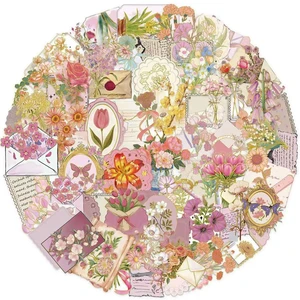 50Pcs Vintage Stickers,Waterproof Transparent PET Aesthetic Decorative Sticker Scrapbooking Supplies for Adult Card Making Letters Planner Journaling Junk Journal DIY Water Bottles Art Craft.Flowers 50Pcs Vintage Stickers,Waterproof Transparent PET Aesthetic Decorative Sticker Scrapbooking Supplies for Adult Card Making Letters Planner Journaling Junk Journal DIY Water Bottles Art Craft.Flowers