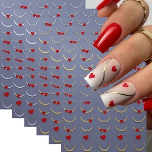 6Sheets Valentines Day Heart Nail Art Stickers 3D Self-Adhesive French Tip Heart Nail Decals Red Love Hearts Gold Silver French Stripe Nail Design Red Mini Hearts Nail Supplies for Women Manicure DIY 6Sheets Valentines Day Heart Nail Art Stickers 3D Self-Adhesive French Tip Heart Nail Decals Red Love Hearts Gold Silver French Stripe Nail Design Red Mini Hearts Nail Supplies for Women Manicure DIY