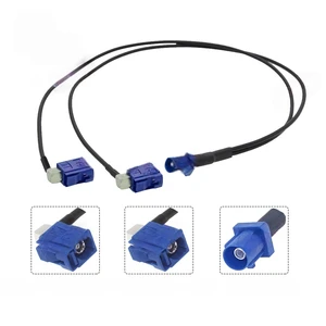 Fakra C Male to Dual Fakra C Female Right Angle Y Type Splitter Cable With Diode RG174 Pigtail Car GPS Antenna Extension Cable Fakra C Male to Dual Fakra C Female Right Angle Y Type Splitter Cable With Diode RG174 Pigtail Car GPS Antenna Extension Cable
