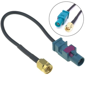 Universal Antenna Adapter Cable Fakra-Z Male To SMA Male Plug For GSM GPS DAB TV Antennas RG174 Cable Universal Antenna Adapter Cable Fakra-Z Male To SMA Male Plug For GSM GPS DAB TV Antennas RG174 Cable