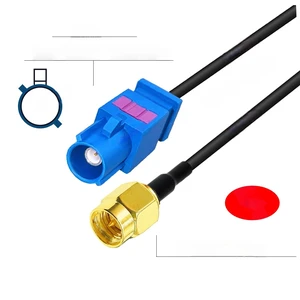 Blue Fakra C Male/ Female to SMA Male Plug RG174 Cable Car GPS Navigation Antenna Extension Cord RF Coaxial Pigtail Adapter Blue Fakra C Male/ Female to SMA Male Plug RG174 Cable Car GPS Navigation Antenna Extension Cord RF Coaxial Pigtail Adapter