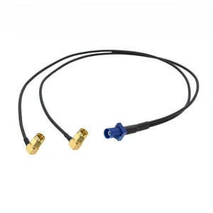 Fakra C Male to Dual SMA Male 1 to 2 Splitter Cable Y Type RG174 Pigtail Car Navigation GPS Antenna Extension Coaxial Jumper Fakra C Male to Dual SMA Male 1 to 2 Splitter Cable Y Type RG174 Pigtail Car Navigation GPS Antenna Extension Coaxial Jumper