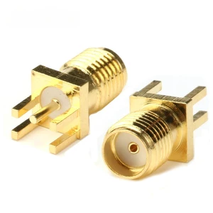 5-50Pcs SMA Female Jack Connector For 1.6mm Solder Edge PCB Straight Mount Gold plated RF Connectors Receptacle Solder 5-50Pcs SMA Female Jack Connector For 1.6mm Solder Edge PCB Straight Mount Gold plated RF Connectors Receptacle Solder