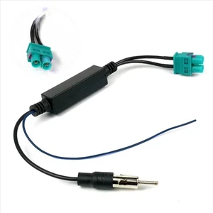 Car Dual FAKRA RF Radio Antenna Adapter With Amplifier For Aftermarket Stereo Car Dual FAKRA RF Radio Antenna Adapter With Amplifier For Aftermarket Stereo