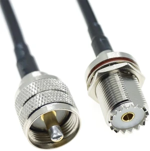 RG58 UHF to UHF PL259 SO239 Male Female Plug Jack Right Angle Crimp Coaxial Connector RF antenna extension coax cable 50ohm 5M RG58 UHF to UHF PL259 SO239 Male Female Plug Jack Right Angle Crimp Coaxial Connector RF antenna extension coax cable 50ohm 5M