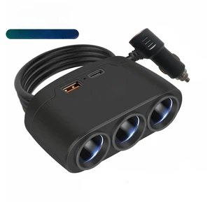120W Dual USB Socket 3 in 1 Car Cigarette Lighter Splitter 12V 24V Fast Charger Plug Phone Power Adapter for GPS Dashcam 120W Dual USB Socket 3 in 1 Car Cigarette Lighter Splitter 12V 24V Fast Charger Plug Phone Power Adapter for GPS Dashcam