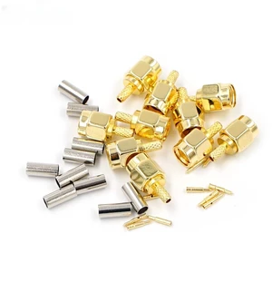 10Pcs SMA Male Plug Crimp for RG174 RG316 RG178 RG179 LMR100 Cable RF Connector 10Pcs SMA Male Plug Crimp for RG174 RG316 RG178 RG179 LMR100 Cable RF Connector