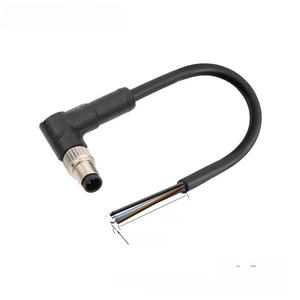 M5 3 Pin 4 Pin 1/2/5m IP67 Wire Straight&Angled Overmolded Plug Sensor Connector for Factory Automation M5 3 Pin 4 Pin 1/2/5m IP67 Wire Straight&Angled Overmolded Plug Sensor Connector for Factory Automation