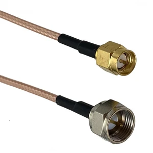 F Type Male to SMA Male Adapter Jumper 50 Ohm RG316 Coax Cable for RF Applications, SDR RTL-SDR, TV Coax Cables F Type Male to SMA Male Adapter Jumper 50 Ohm RG316 Coax Cable for RF Applications, SDR RTL-SDR, TV Coax Cables