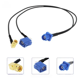 1Pcs Fakra C Male to 1*Fakra C Female 90 Degree &1SMA Male Connector Splitter Y Shape RG174 RF Coaxial Cable for GPS Navigation 1Pcs Fakra C Male to 1*Fakra C Female 90 Degree &1SMA Male Connector Splitter Y Shape RG174 RF Coaxial Cable for GPS Navigation