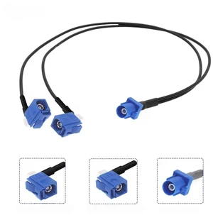 RG-174 Blue Fakra C Male/Female to 2Fakra C Male/Female Connector Splitter Y Shape RG174 RF Coaxial Cable for GPS Navigation RG-174 Blue Fakra C Male/Female to 2Fakra C Male/Female Connector Splitter Y Shape RG174 RF Coaxial Cable for GPS Navigation