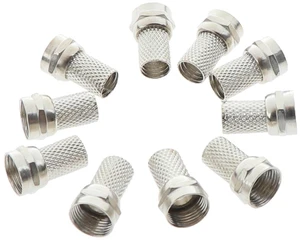 10 Pcs Copper Twist On RG6 F Type Coaxial Cable Connector Plugs High Quality Connector For TV Satellite Antenna Coax Cable 10 Pcs Copper Twist On RG6 F Type Coaxial Cable Connector Plugs High Quality Connector For TV Satellite Antenna Coax Cable