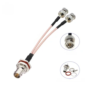RG179 BNC Splitter Cable V-Type 1BNC Male to 2BNC Male/Female 75 Ohm Connector RF Coaxial Jumper Pigtail Length 15CM-50CM RG179 BNC Splitter Cable V-Type 1BNC Male to 2BNC Male/Female 75 Ohm Connector RF Coaxial Jumper Pigtail Length 15CM-50CM