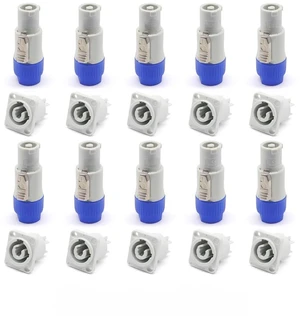 Powercon Connector Lockable Cable Connector + Chassis Socket for Electric Drill LED Screen Stage Lighting Power Connecting Powercon Connector Lockable Cable Connector + Chassis Socket for Electric Drill LED Screen Stage Lighting Power Connecting