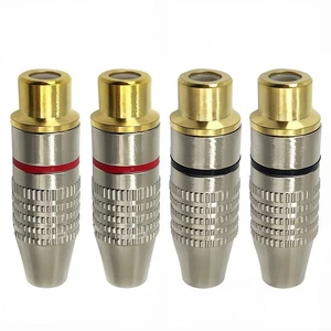 2/4PCS Gold Plated RCA Female Jack Plug Solder Audio Video Adapter Connector RCA Female Converter for Coaxial Cable 2/4PCS Gold Plated RCA Female Jack Plug Solder Audio Video Adapter Connector RCA Female Converter for Coaxial Cable
