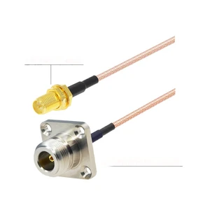 Rear Screw Nut N Female Bulkhead to RP-SMA Male RG316 Cable 50 ohm RF Coaxial Pigtail 4G LTE Extension Jumper Pigtail Rear Screw Nut N Female Bulkhead to RP-SMA Male RG316 Cable 50 ohm RF Coaxial Pigtail 4G LTE Extension Jumper Pigtail