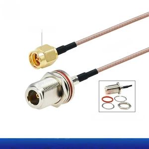 RG-316 Waterproof N Female to SMA Male/Female Connector 50 Ohm Low Loss RG316 RF Coaxial Cable Pigtail Extension Coax Jumper RG-316 Waterproof N Female to SMA Male/Female Connector 50 Ohm Low Loss RG316 RF Coaxial Cable Pigtail Extension Coax Jumper