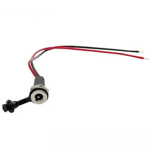 5.5x2.1mm 5.5*2.5mm DC099 5521/5525 DC Power Jack Socket Metal Solder Connector With Nut Snap & 15cm Wire Cable 5.5x2.1mm 5.5*2.5mm DC099 5521/5525 DC Power Jack Socket Metal Solder Connector With Nut Snap & 15cm Wire Cable