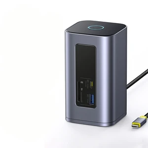 12-in-1 USB C HUB to Video Output 4K@60Hz Dual Display USB 3.2 Adapter with RJ45 SD TF PD 100W Docking Station for Window Type-C Laptop Hub 12-in-1 USB C HUB to Video Output 4K@60Hz Dual Display USB 3.2 Adapter with RJ45 SD TF PD 100W Docking Station for Window Type-C Laptop Hub
