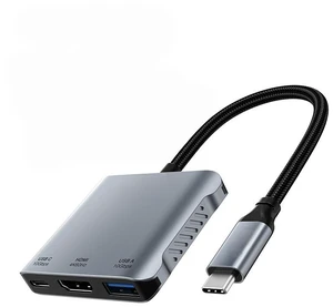 USB C HUB 4K 60Hz 5 in 1 Type C Hub Dual Video Output Adapter USB C 3.2 PD140W Docking Station for Laptop Type-C Laptop USB C HUB 4K 60Hz 5 in 1 Type C Hub Dual Video Output Adapter USB C 3.2 PD140W Docking Station for Laptop Type-C Laptop