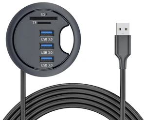 USB HUB 3.0 Mount In Desk Docking Station With Multi USB 3.0 Adapter SD/TF Card Reader Headphone Desktop USB Splitter USB HUB 3.0 Mount In Desk Docking Station With Multi USB 3.0 Adapter SD/TF Card Reader Headphone Desktop USB Splitter