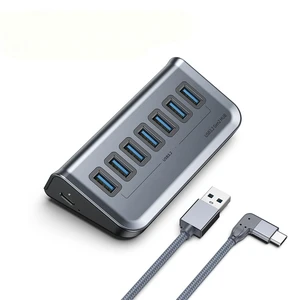 Multiport USB 3.2 HUB USB A Type C Hub 7 Slot Docking Station PD18W 60W USB3.0 Fast Charging HUB USB Splitter for PC Multiport USB 3.2 HUB USB A Type C Hub 7 Slot Docking Station PD18W 60W USB3.0 Fast Charging HUB USB Splitter for PC