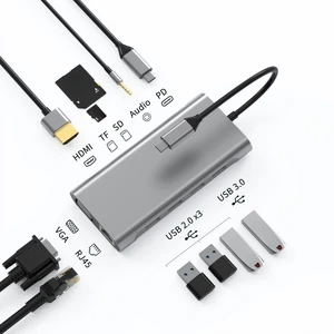 USB C HUB Type-C Hub to Video Output Adapter 4K TF SD Reader Slot PD For Type-C Laptop Chip dock station USB C HUB Type-C Hub to Video Output Adapter 4K TF SD Reader Slot PD For Type-C Laptop Chip dock station