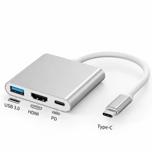 4K Type-C Docking Station 3-in-1 Expansion USB PD Power Adapter to HDTV Video Output/DP Dual Display USB-C Desktop Computer Accessories 4K Type-C Docking Station 3-in-1 Expansion USB PD Power Adapter to HDTV Video Output/DP Dual Display USB-C Desktop Computer Accessories
