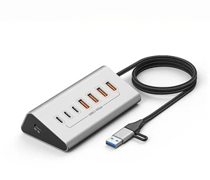 10Gbps 7 In 1 Docking Station USB 3.2 GEN 2 HUB Data Transfer Adapter USB Splitter Computer Accessories For PC Laptop 10Gbps 7 In 1 Docking Station USB 3.2 GEN 2 HUB Data Transfer Adapter USB Splitter Computer Accessories For PC Laptop