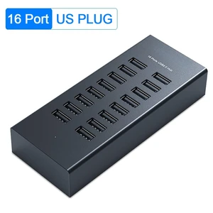 Industrial USB Hub 16 Port Aluminum USB Splitter Power Adapter Dock Station for Computer Accessories Industrial USB Hub 16 Port Aluminum USB Splitter Power Adapter Dock Station for Computer Accessories