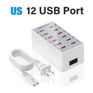 EU US UK AU Wall Desktop Power Adapter USB Charger Station Dock For Mobile Phone Type-C Phone Type-C Laptop 5V 2.4A 12 Ports Multi Plug EU US UK AU Wall Desktop Power Adapter USB Charger Station Dock For Mobile Phone Type-C Phone Type-C Laptop 5V 2.4A 12 Ports Multi Plug