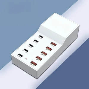 White 50W 5-Ports USB-A+PD 5-Prots Fast Charger Station For Android Apple mobile phone and Other USB Devices White 50W 5-Ports USB-A+PD 5-Prots Fast Charger Station For Android Apple mobile phone and Other USB Devices